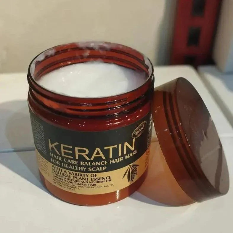 Keratin Hair Mask for Frizzy Hair Shine & Growth